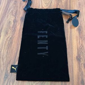 NWT Puma Black velvet Fenty drawstring shoe bag dust bag